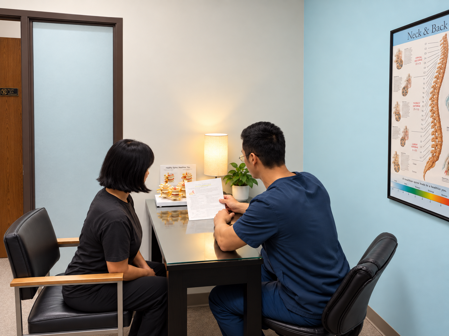 Doctor explaining examination findings to a patient