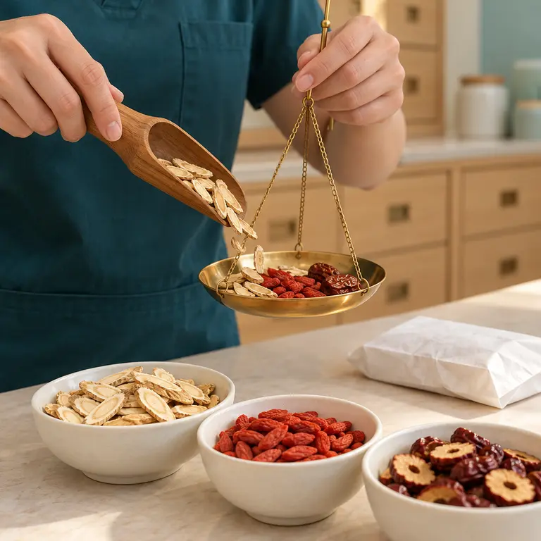 Chinese herbal medicine cabinet and capsules at Blissful Wellness